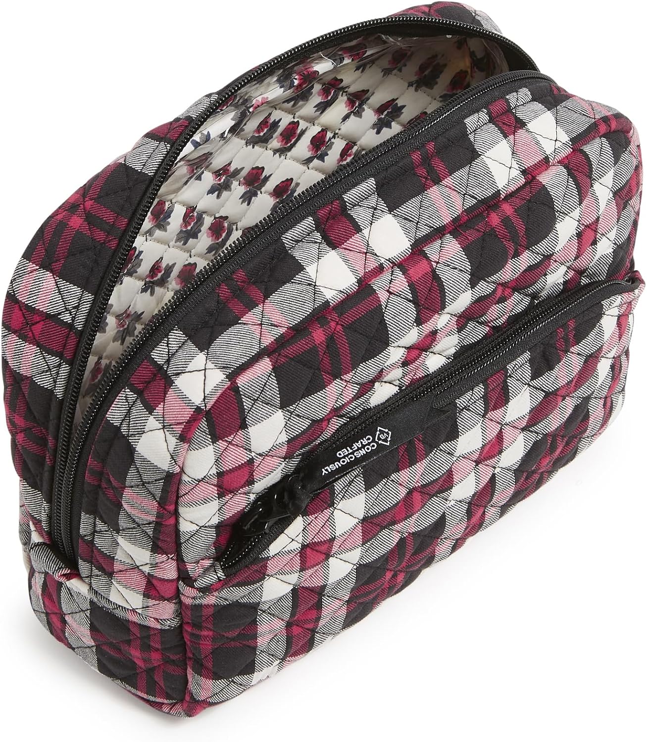 Vera Bradley Women's Cotton Large Cosmetic Makeup Organizer Bag