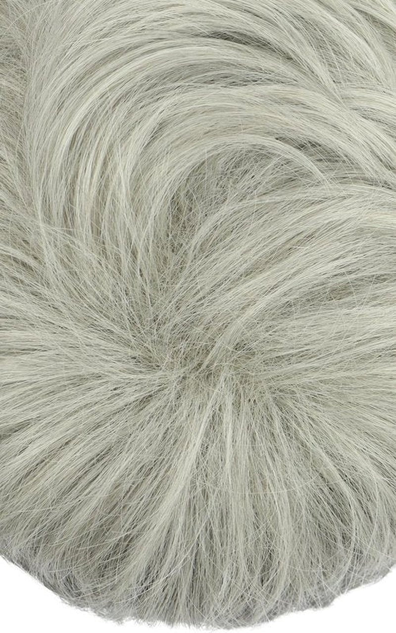 yuehong Short White Gray Wig Old Man Synthetic Wig Grandpa Wig with Mustache for Halloween Cosplay Party
