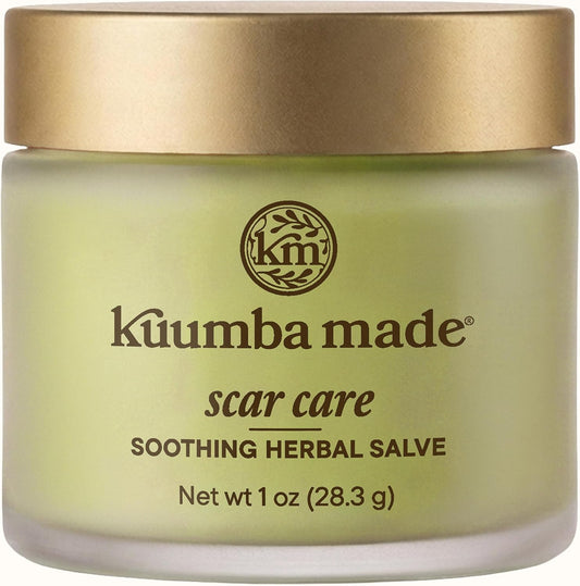 Kuumba Made Scar Care Herbal Salve - Restorative Plant-Based Balm with Comfrey & Calendula | 1 Oz