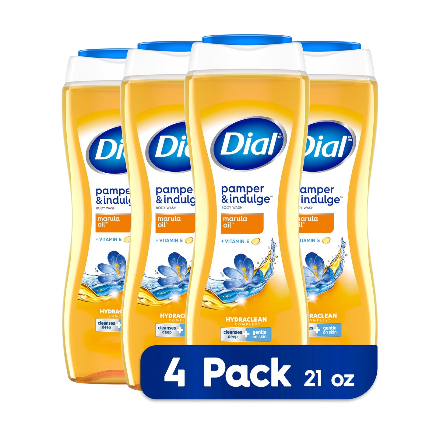 Dial Body Wash, Marula Oil, 21 fl oz (Pack of 4)