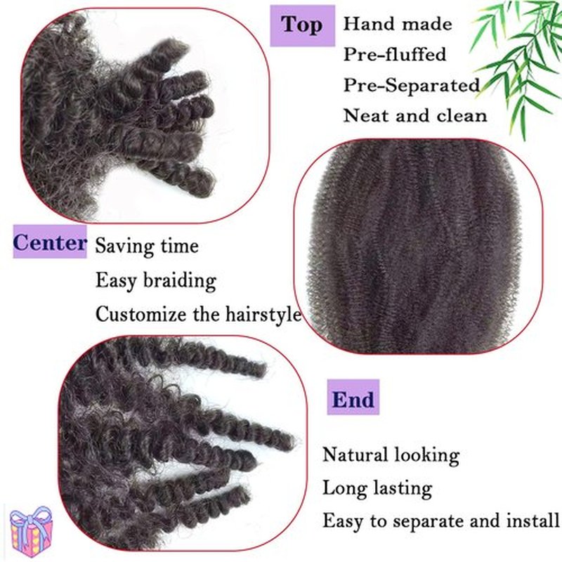 18 Inch Wrapping Hair for Soft Locs, Cuban Twist Hair 3 Packs Pre-Separated Springy Afro Twist Hair Extension for Women Kids, Kinky Afro Twist Crochet Hair Spring Twist Hair (3Packs, 4#)