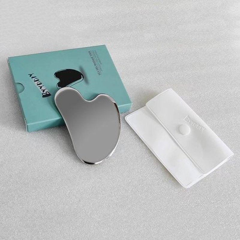 BYYDDIY Stainless Steel Gua Sha Facial Tools, Metal Gua Sha for Face,Tighten Skin Massage, Guasha Beauty Tool for Body Eyes (W-s)