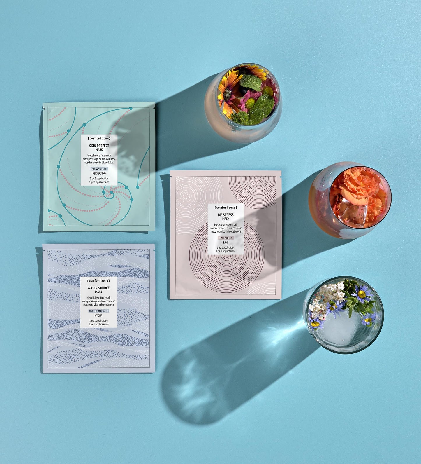 Comfort Zone ] Skin Perfect Mask, Brightening Hydrating Biocellulose Sheet Mask, Radiance Boost, Instant Relief, Clean Beauty, Brown Seaweed, Chicory, Tired & Dull Skin, Single Use, 1 Count