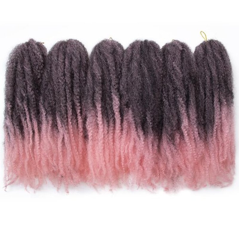 6 Packs Marley Hair 18 Inch Marley Twist Hair Afro Twist Marley Braiding Hair for Faux Locs Crochet Hair Synthetic Hair Extensions