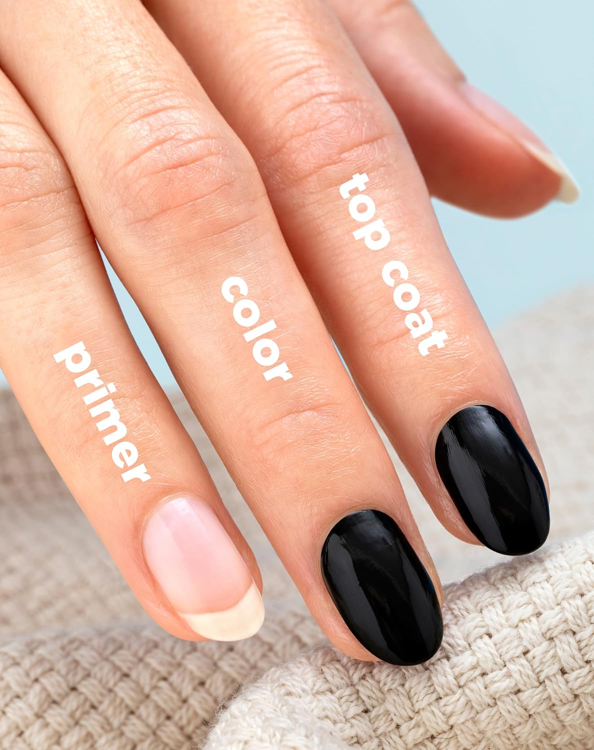 Sally Hansen Miracle Gel Nail Polish - Onyx-pected #849 with Shiny & Matte Top Coat Trio