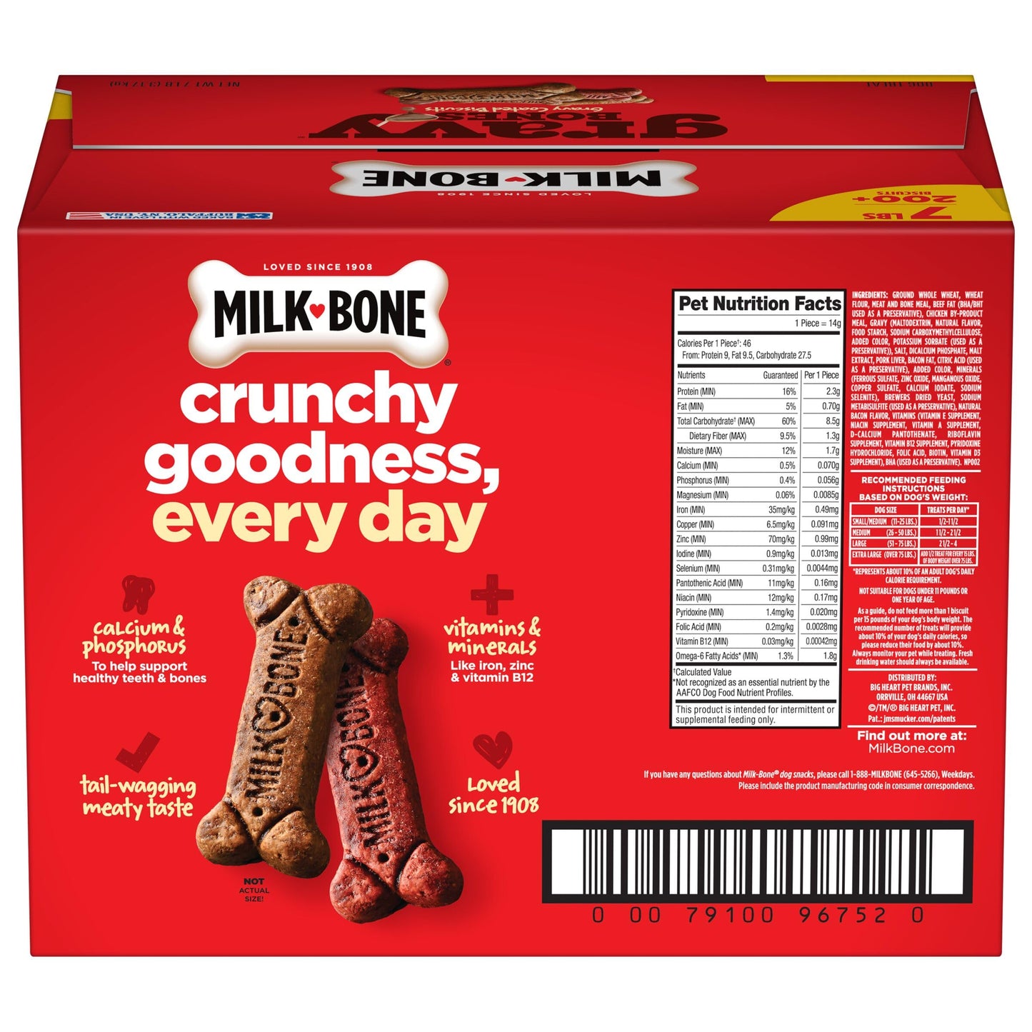 Milk-Bone GravyBones Dog Biscuits, Gravy Coated Small Dog Treats, 7 Lb. Box