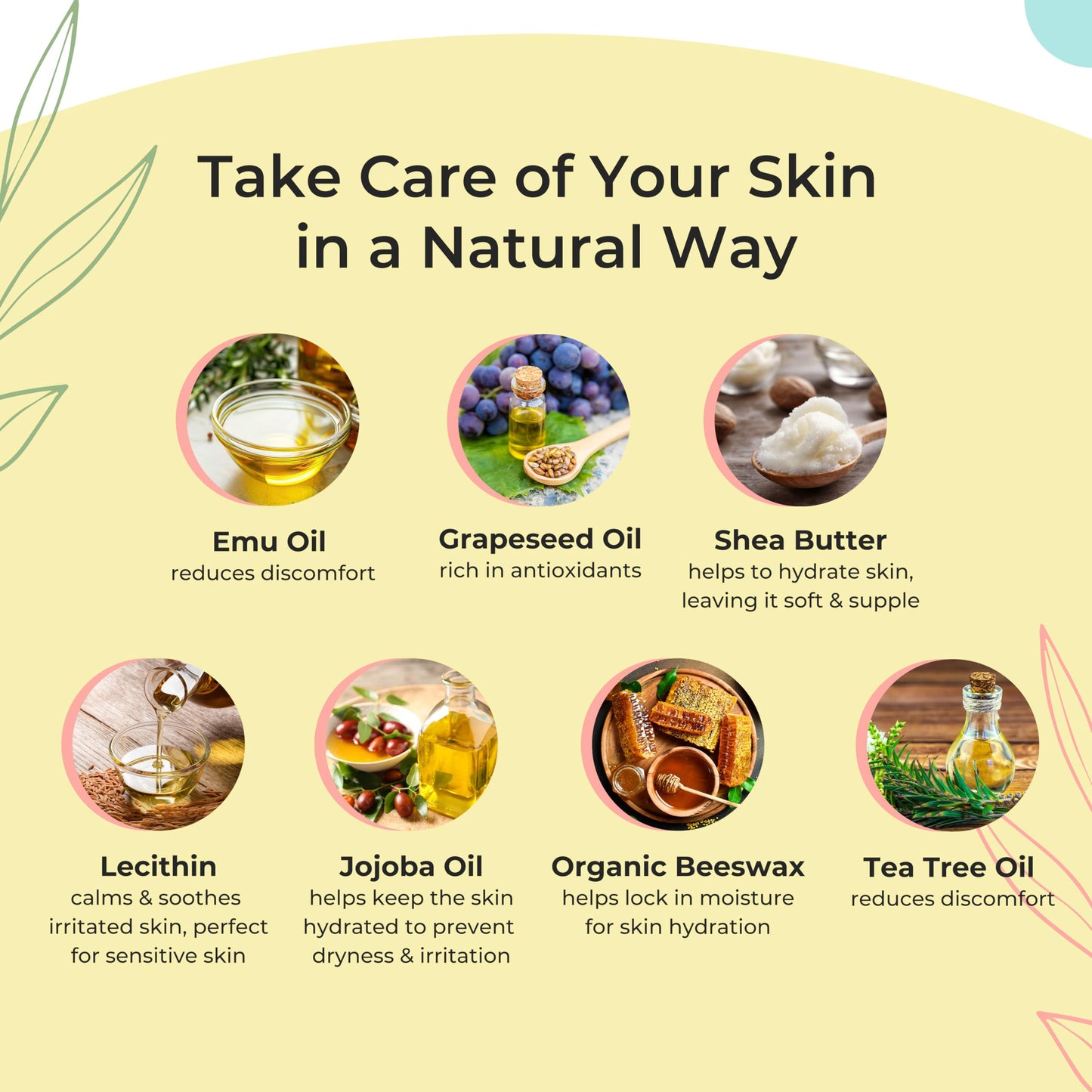Pure Emu Oil Zinc Oxide Cream – Natural Moisturizer & Skin Protectant for Adults & Kids with Omega 3-6-9 & Shea Butter – Face & Body Cream by Y-Not Natural, 50g Travel Size