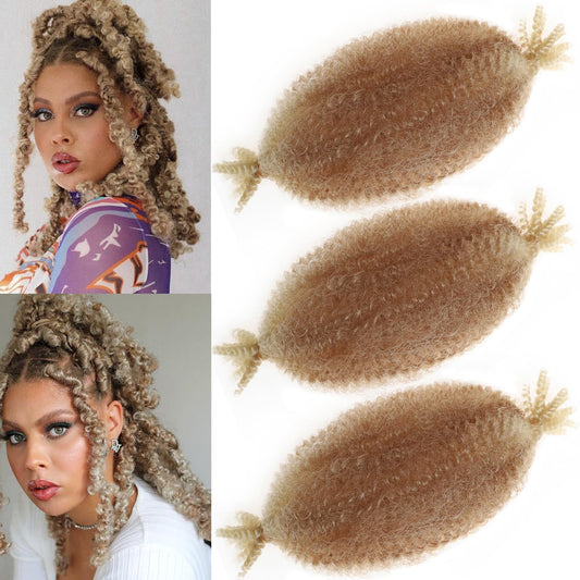 8 Inch Springy Afro Twist Hair Marley Twist Braiding Hair 3 Packs Kinky Twist Hair Short Marley Hair Wrapping Hair for Soft Locs Passion Hair Extensions…
