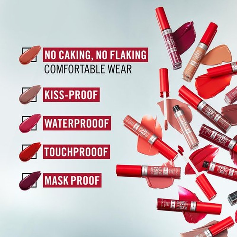 Rimmel London Lasting Mega Matte Liquid Lipstick, Long-Lasting, Hydrating, Vegan Formula - 930 - Ruby Passion, 0.25oz