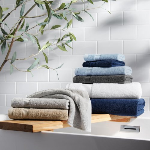 Arkwright Bath Towels Set of 6 - (Pack of 6) Super Soft 100% Cotton, 600 GSM Quick Dry & Absorbent, Luxury Bathroom Essentials with 12 Shower Towels, 12 Hand Towels and 12 Washcloths, Alabaster Ivory
