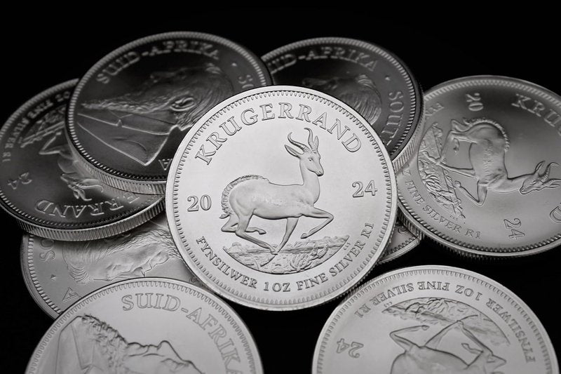 South African Silver Krugerrand Coin - 1 oz Brilliant Uncirculated with Certificate of Authenticity