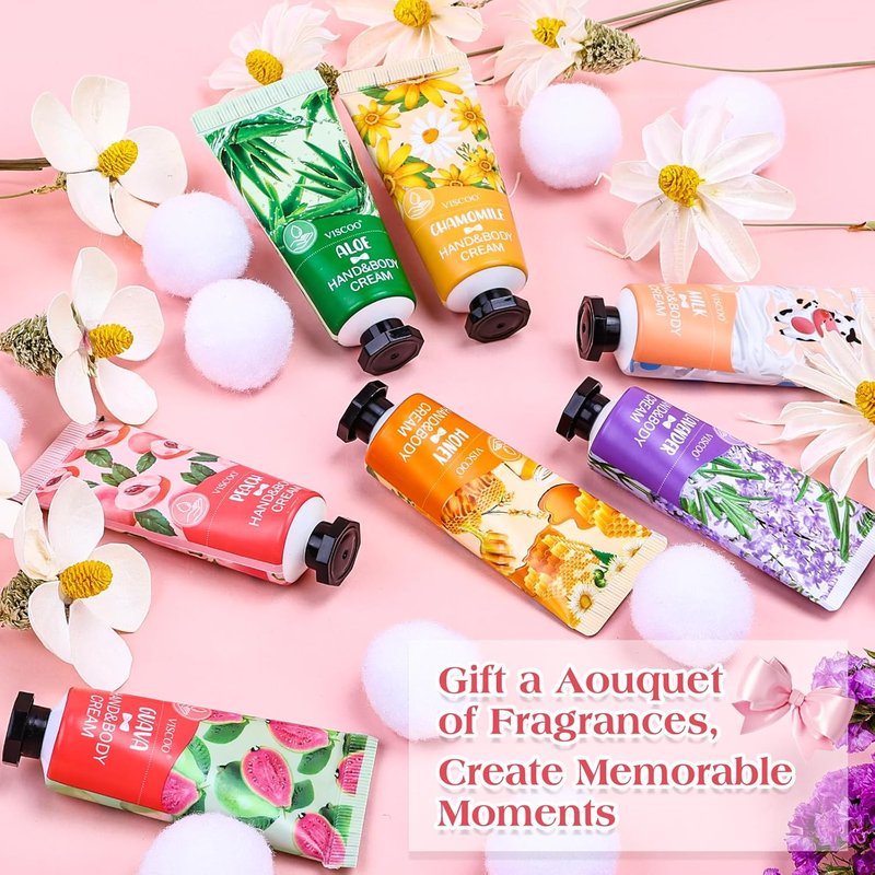 Hand Cream Gift Set for Women - 7 Moisturizing Mini Lotions | Perfect for Teacher Appreciation & Graduation