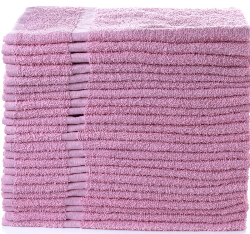 Simpli-Magic Cotton Hand Towels 16"x27" (12 Pack) – Soft Towels for Bathroom, Kitchen, Salon & Gym (Pink)