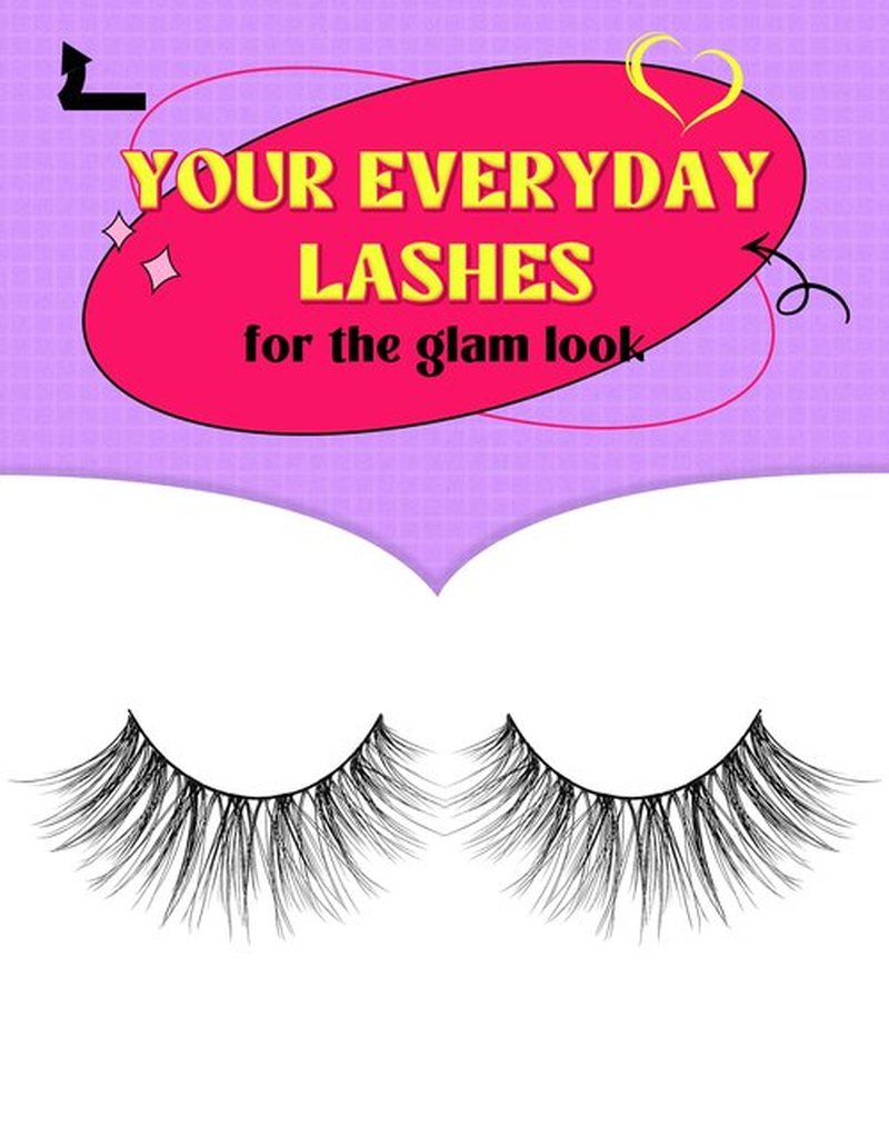 Onlyall Natural Lashes Wispy Lashes Natural Look False Eyelashes Natural Flared Eyelashes False Eye Lashes Soft Fluffy Lashes 7 Pairs D12 Flirty-13mm