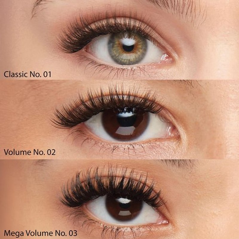 Pro Lash Volume Wispy No. 10-3 Sets | Professionally Styled - Soft and Natural Look Eyelashes with ProLock Adhesive System