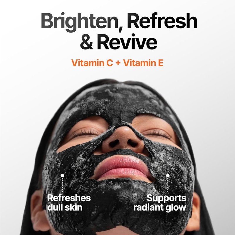 Vitamin C Peel Off Face Mask - Radiance Boosting for Dull Skin | Pore Refining & Deep Cleansing, 5 oz