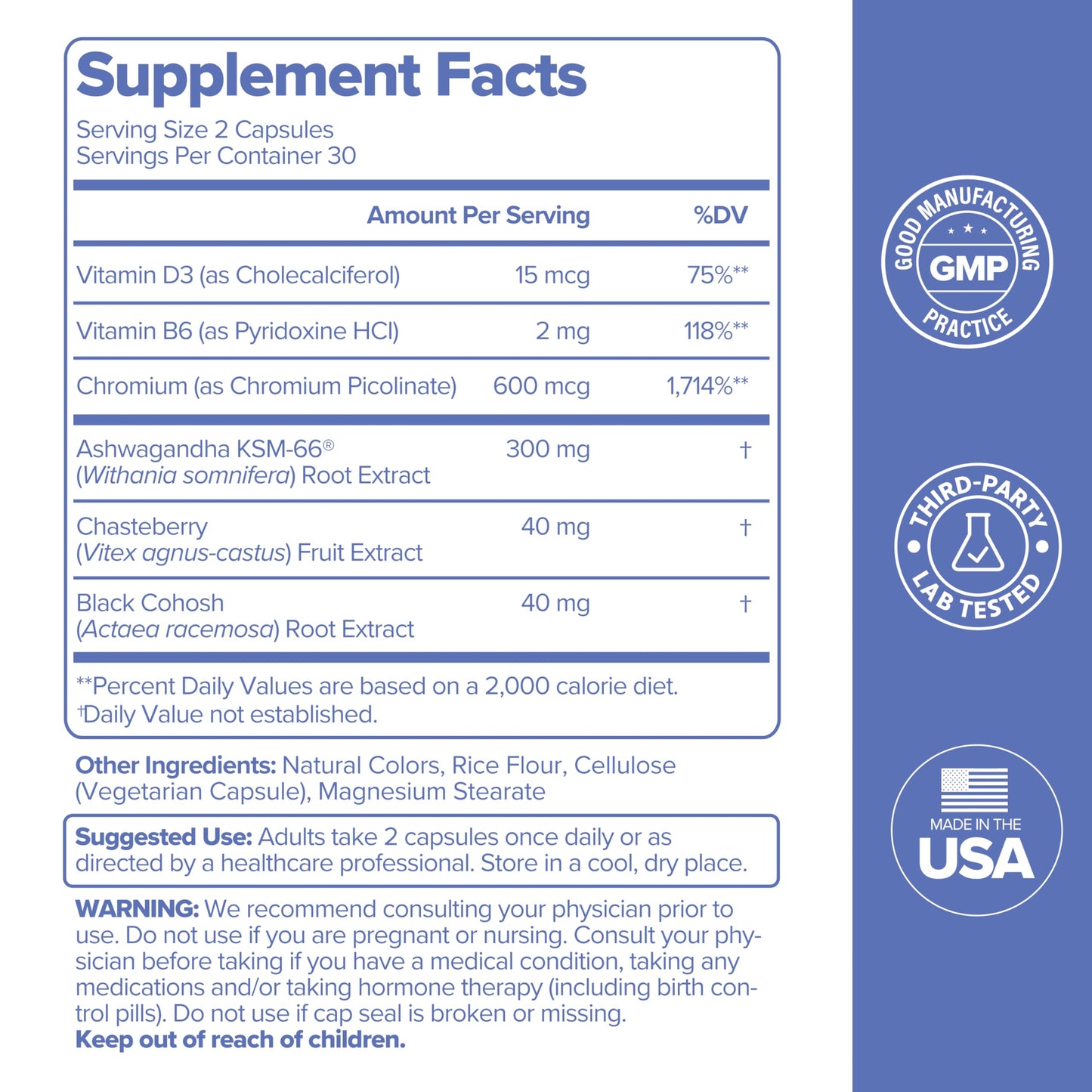 MENO Vitamins for Menopause - Hormone-Free Menopause Supplement for Women - Black Cohosh & Ashwagandha KSM-66 - Helps Relieve Hot Flashes, Night Sweats, Mood Swings - 30 Servings (Pack of 1)
