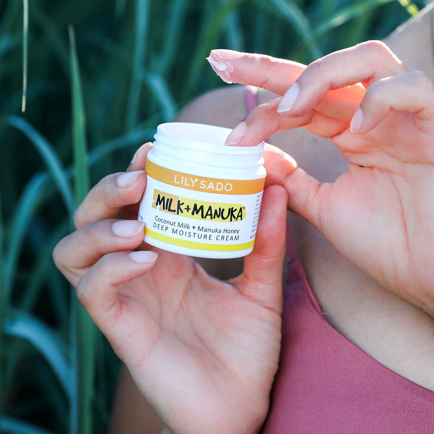 LILY SADO MILK+MANUKA™ Coconut Milk & Manuka Honey Natural Face Moisturizer - Non Greasy Organic Facial Cream with Cocoa Butter & Gotu Kola - Anti-aging, Cruelty-Free Formula. For Women & Men.
