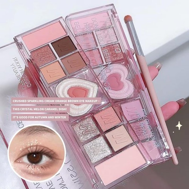 Professional Makeup Eyeshadow Pallet Kit, All About Colorful Matte Shimmers Eye Makeup Palette, Natural Make Up Eye Shadows Cosmetics Gift Smokey Pallet Set, Safe for Sensitive Eyes (12-color -2)