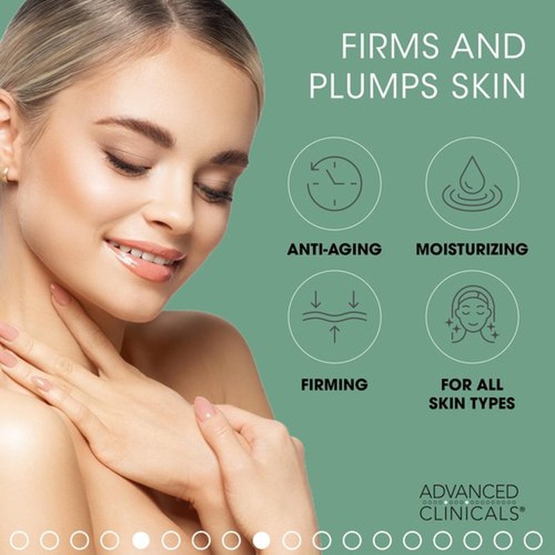 Advanced Clinicals Collagen Firming Cream + Green Coffee Bean Oil Cellulite Body Lotion Moisturizer Skin Care Set, Anti Aging Firming & Tightening Dry Skin Rescue Face & Body Cream Set, 16oz (2-Pack)