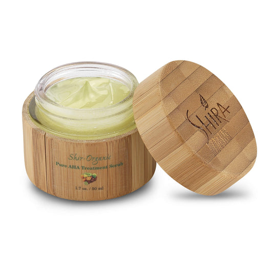 Shira-Organic Pure AHA Treatment Scrub, Natural Scrub For Skin Exfoliation and Rejuvenation, Fit For All Skin Types (50 ML)