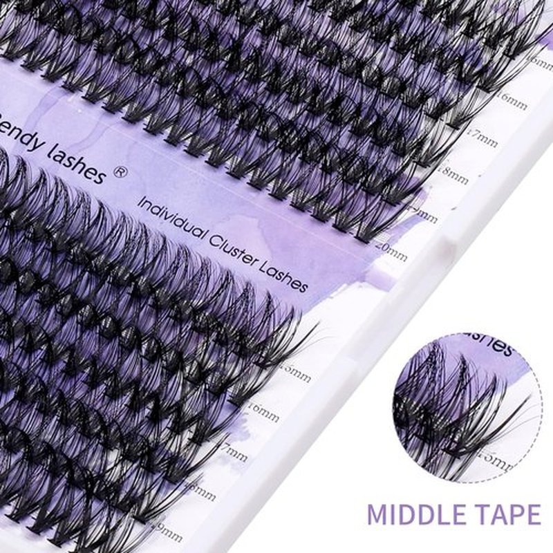Individual Cluster Lashes 30D/40D Mixed Natural Eyelash Clusters C/D Curl 0.07mm Matte Black Soft 16-20mm DIY Individual Eyelashes Cluster Lashes Extension By Wendy Lashes (30/40D-D,16-20mm Mixed)