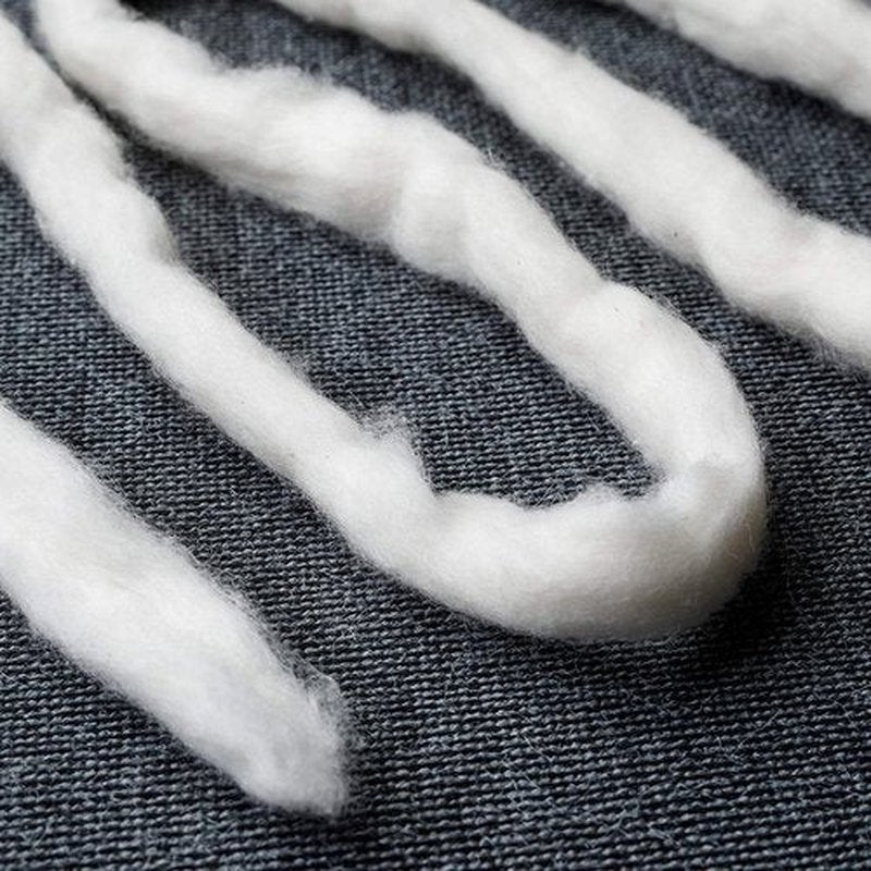 Japanese Organic Cotton Sliver 13 Feets 100% Organic Unbleached [Made in Japan] (8 Packs)