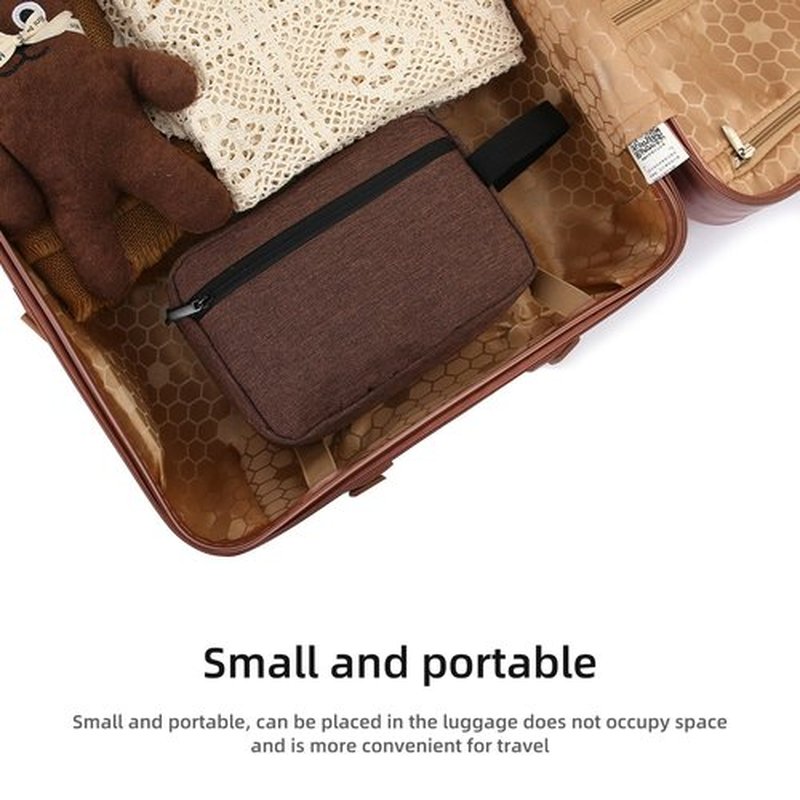 Icramsy Travel Toiletry bag Toiletry bag for women men Hanging toiletry bag Cosmetic bag Travel accessories for Women Men (Brown)
