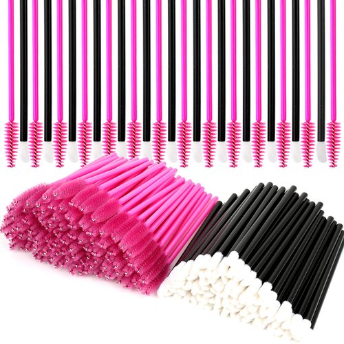 Teenitor 200 Pcs Mascara Wands, Lip Applicators Disposable Disposable Mascara Wands and Lip Wands Lip gloss Lipstick Tester Disposable Makeup Applicators Mascara Wands Hot Red