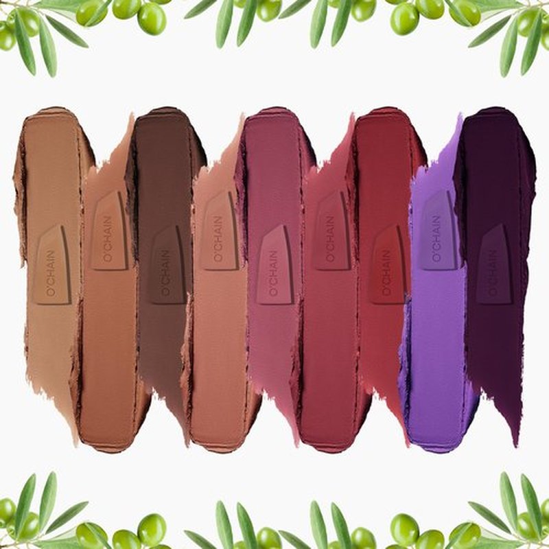 O'CHAIN Nude Matte Lipstick, Long Lasting Full Coverage Non-Transfer Lipstick for Women Infused with Jojoba Oil and Vitamin E, Cruelty-Free & Vegan (03 MINX) 0.12 Oz