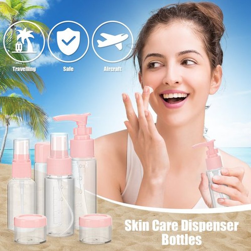 Noideeer 18 Pcs Travel Bottles for Toiletries Gym TSA Approved, Leak Proof with Bandage Silicone Squeezable 3oz for Toner Shampoo Conditioner Lotion Body Wash with Toothbrush Cover Tag and Wash Bag