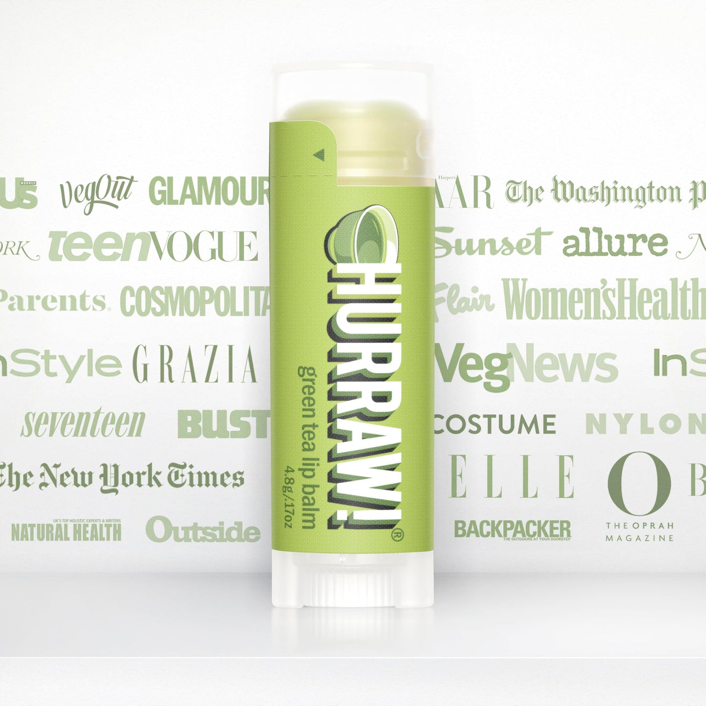 Hurraw! Green Tea Lip Balm, 2 Pack: Organic, Certified Vegan, Cruelty and Gluten Free. Non-GMO, 100% Natural Ingredients. Bee, Shea, Soy and Palm Free. Made in USA