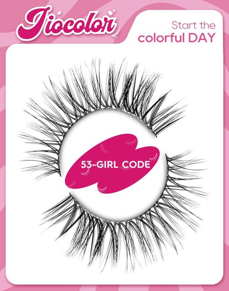 Natural Cat Eye Lashes Wispy Eyelashes 10mm Fluffy Fake Lashes that Look Like Extensions 3D C Curl Simple False Lashes 53-GIRL CODE