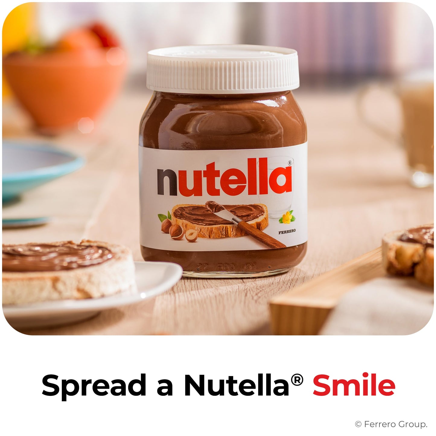 Nutella Chocolate Hazelnut Spread with Cocoa, Sweet topping for baking, breakfast and desserts, 2 Pack, 22.9 oz Each