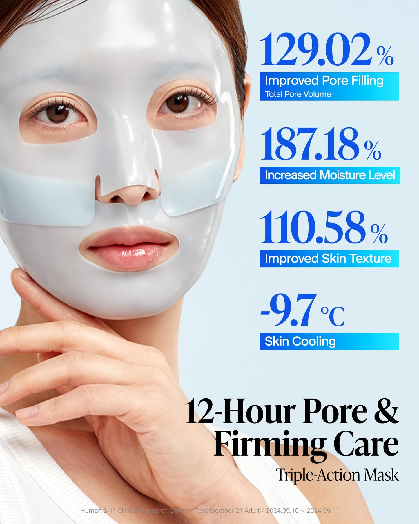 Medianswer Pore Minimizing Collagen Nanoshot Mask - Korean Hydrogel Face Sheet Masks with 100Da & 500Da Dual Collagen + Spanish Clay, Niacinamide & Salicylate Complex, Cooling Sebum Control 5 Sheets
