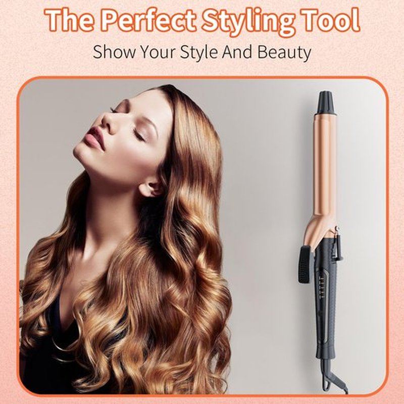 Svoky 1 1/4 Inch Extra Long Curling Iron with Ceramic Barrel, Professional Long Barrel Wand Curling Iron for Long Hair