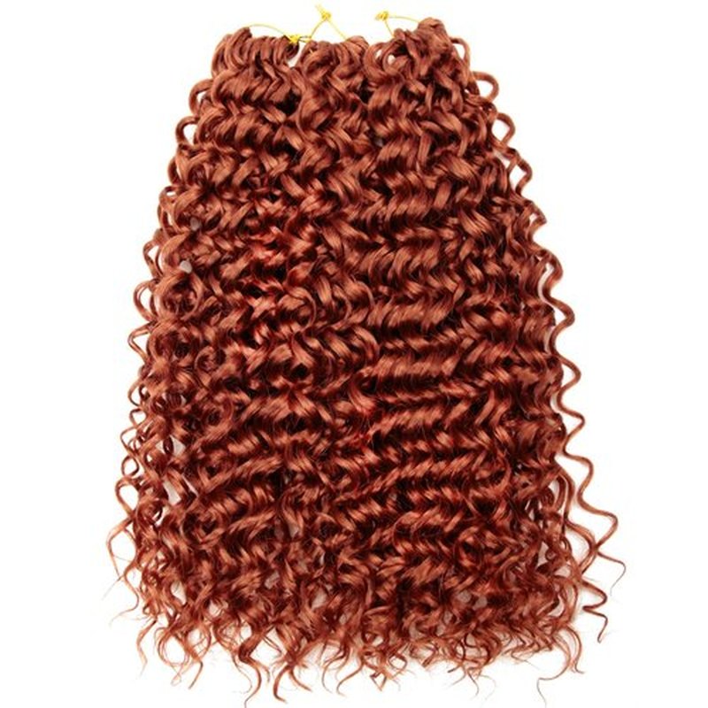 GoGo Curl Crochet hair 24inch Water Wave Crochet hair Ombre Synthetic Bohemian Crochet Braid Deep Wave Braiding hair Extensions (350, 24inch)