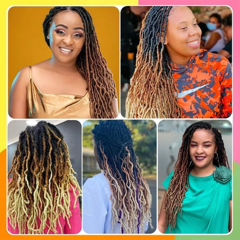 Ombre Faux Locs Crochet Hair 14 Inch New Soft Locs 8 Packs Pre-looped Crochet Braids Short Soft Goddess Locs Curly Wavy Croceht Hair for Women(1B/30/27, 8packs)