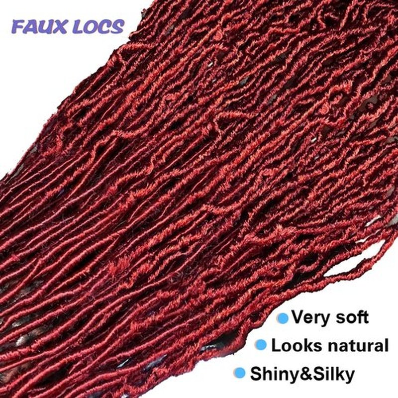 Faux Locs Crochet Hair 24 Inch 6 Packs Soft Locs Crochet Hair for Black Women New Crochet Braids Locs for Butterfly Locs Pre Looped Curly Wavy Braiding Hair Extensions (BUG, 24 Inch)