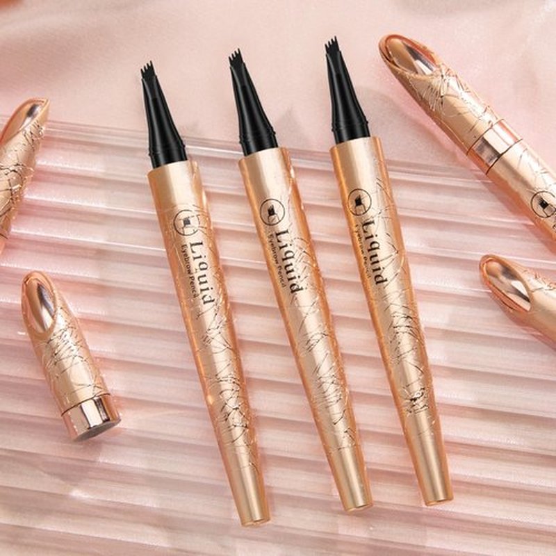 2 Pcs 2024 New Magic Eyebrow Pencil: 3D Waterproof Eyebrow Pen for Long-Lasting Wear, Delicate Microblading Eyebrow Pencil for Fine Natural Strokes (Light coffee)