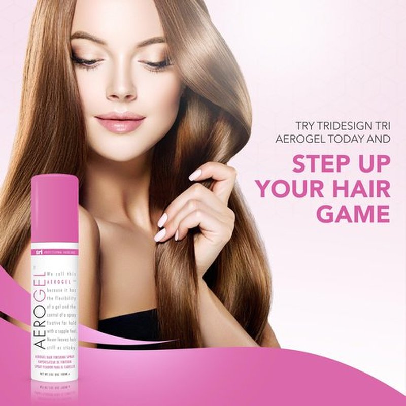 TRI Design Aerogel Hairspray - Extra Hold, Free & Clear Hairspray for Men and Women, Volume Fixer & Non-Sticky Essentials, Flexible Hold Bottle, Scented - (3oz, Pack of 1)