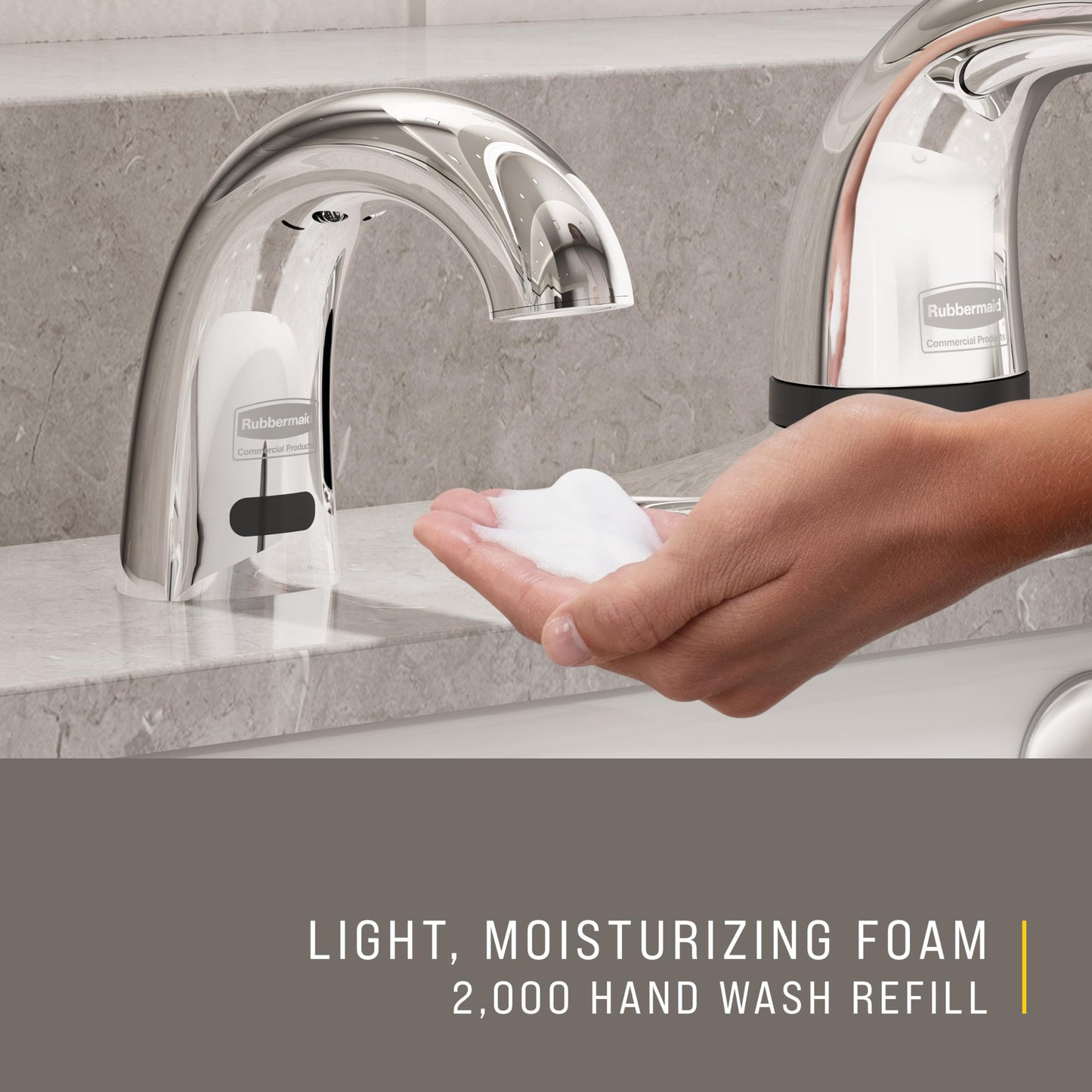 Rubbermaid Commercial Products OneShot Moisturizing Foam Hand Soap Refill, 1600mL, Green Seal Certified, Compatible with RCP's Touchless OneShot Foam Dispensers, for Restrooms in Offices