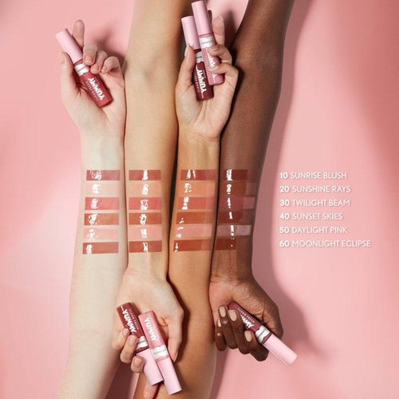 COVERGIRL Clean Fresh Yummy Gloss Daylight Collection, Hydrating, Glossy Shine, Vegan Formula, Daylight Pink 50, 0.33oz