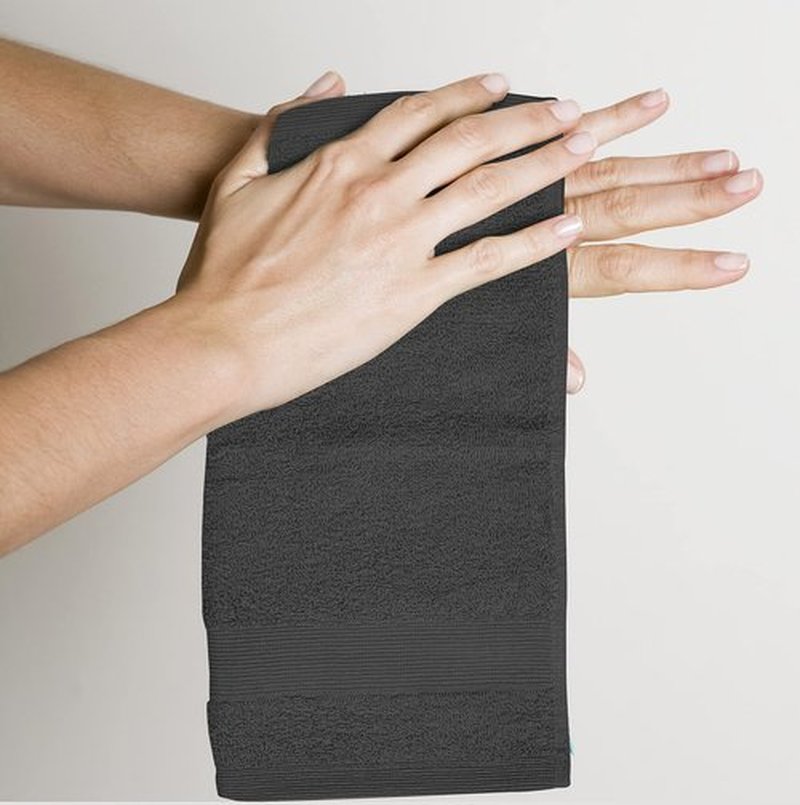 Premium Wash Cloths Pack of 12 (13" x 13" Inches)- 100% Combed Ring Spun Cotton WashCloth - Luxury Washcloths – Ultra Soft Face Towels - Highly Absorbent Wash Cloth for Face (Grey)