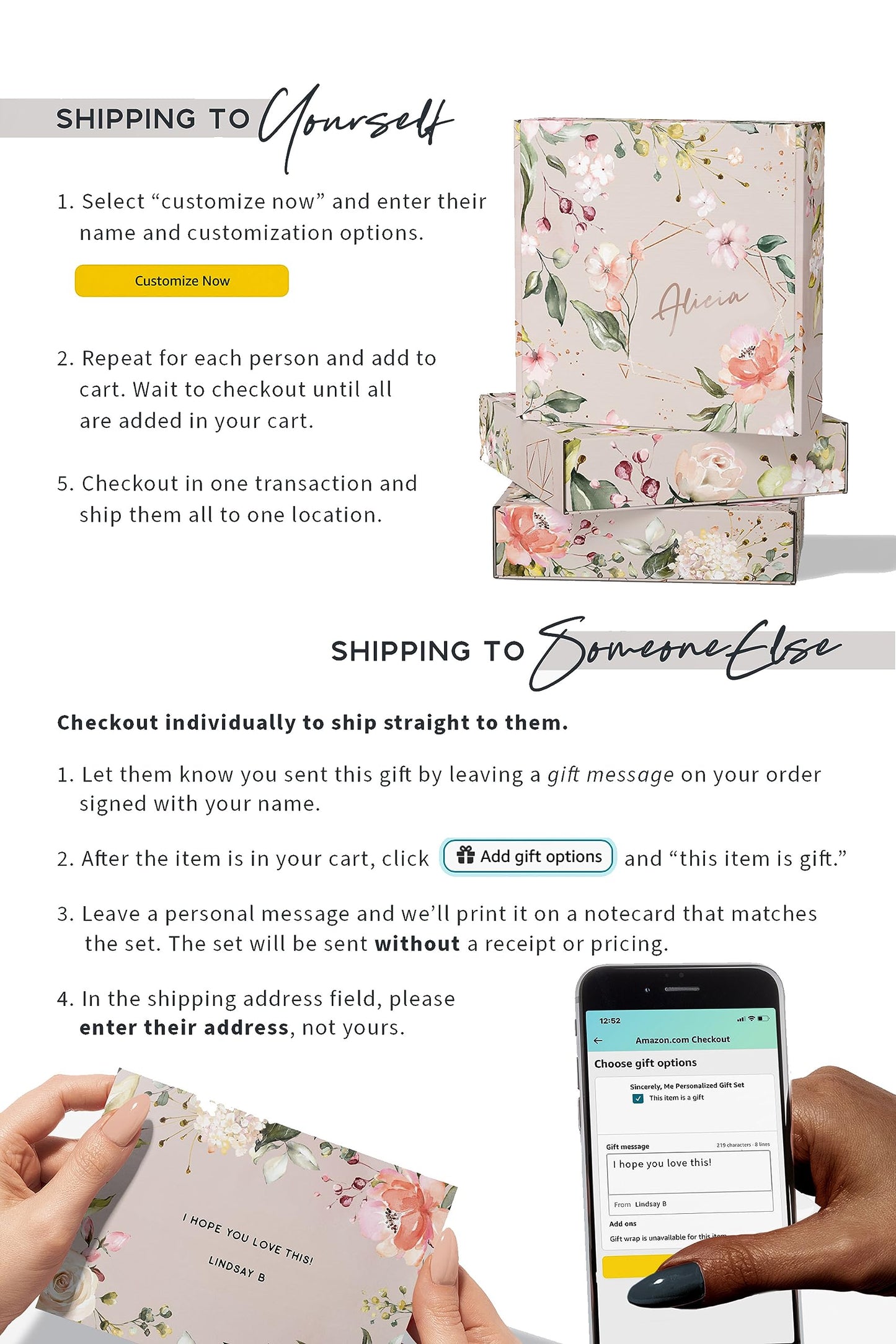 Sincerely, Me Personalized Bridesmaid Proposal Gift with Sage Luxe Bath Spa Set for Green Bridesmaid Gifts (PB1)