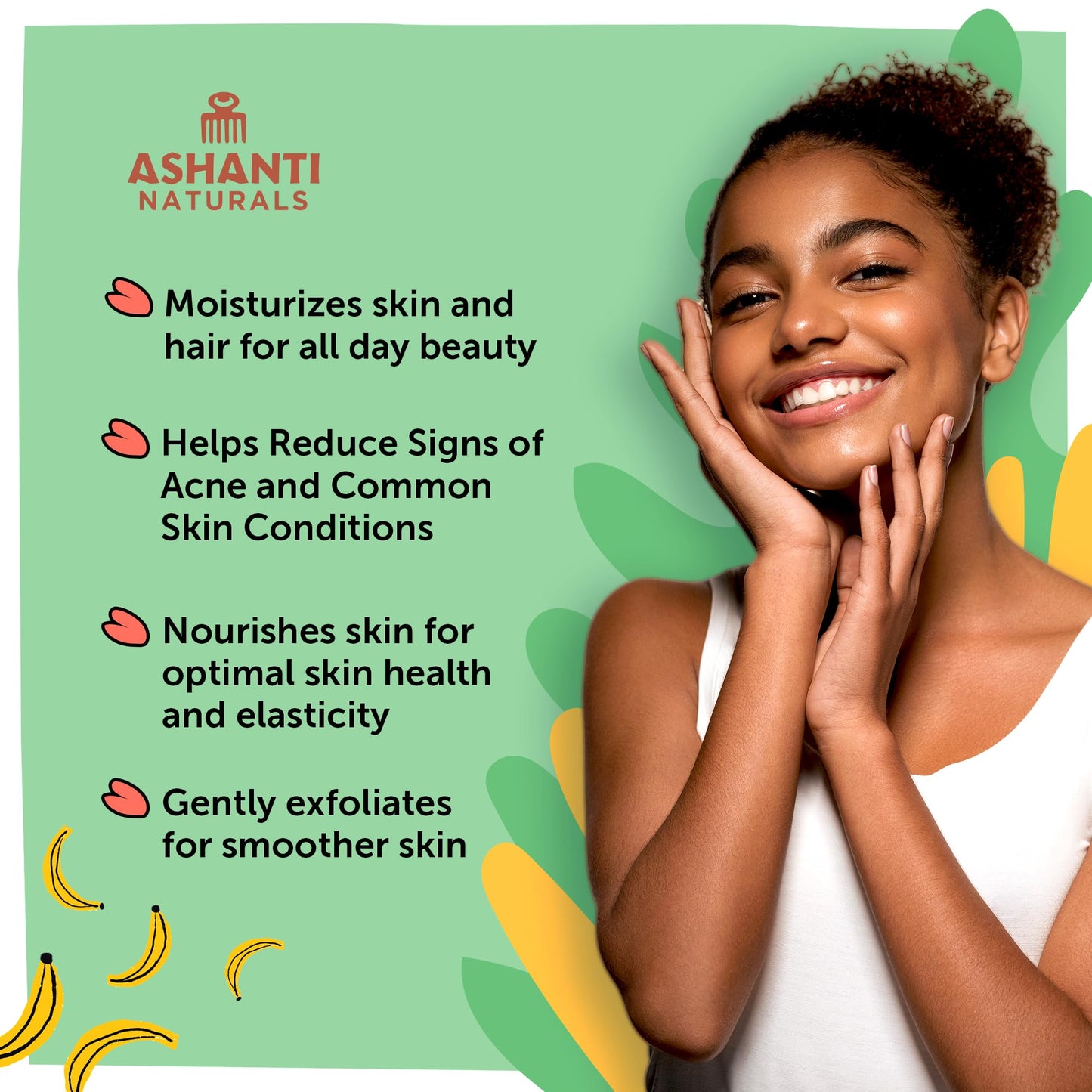 Ashanti Naturals Authentic African Black Soap Bar | Cleansing and Nourishing Black African Soap Bar| Acne Bar Soap with Shea Butter and Coconut Oil (8oz)