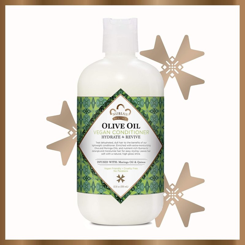 Nubian Heritage Olive Oil Conditioner for Dry Hair - Nourishing & Hydrating 12 oz