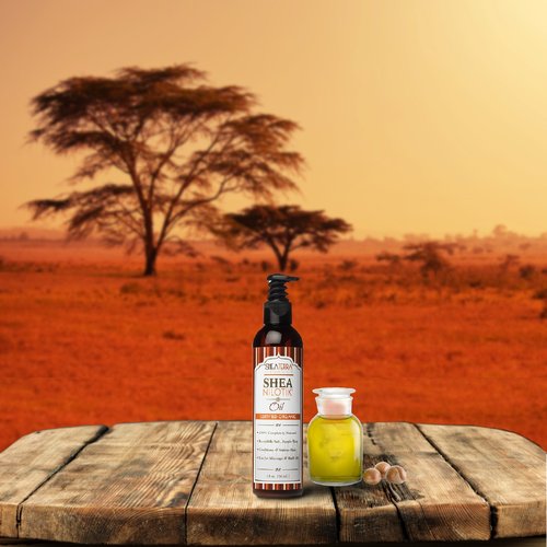 Shea Terra Organics Shea Nilotik’ Oil Fragrance Free For Sensitive Skin |Natural Skin Daily Moisturizer - 8 oz
