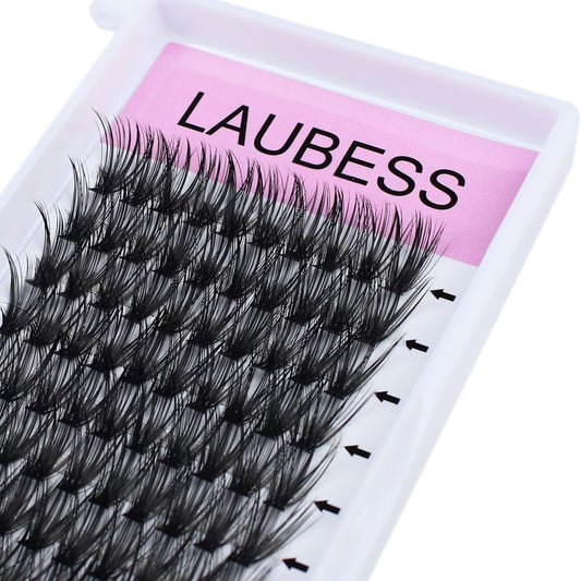 DIY Eyelash Extension 40D Clusters Lashes D Curl Individual Lashes Clusters Extensions Natural Look 3D Effect Black Individual False Eyelashes 10D-40D Supplies 120pcs (40D-0.07D, 13mm)