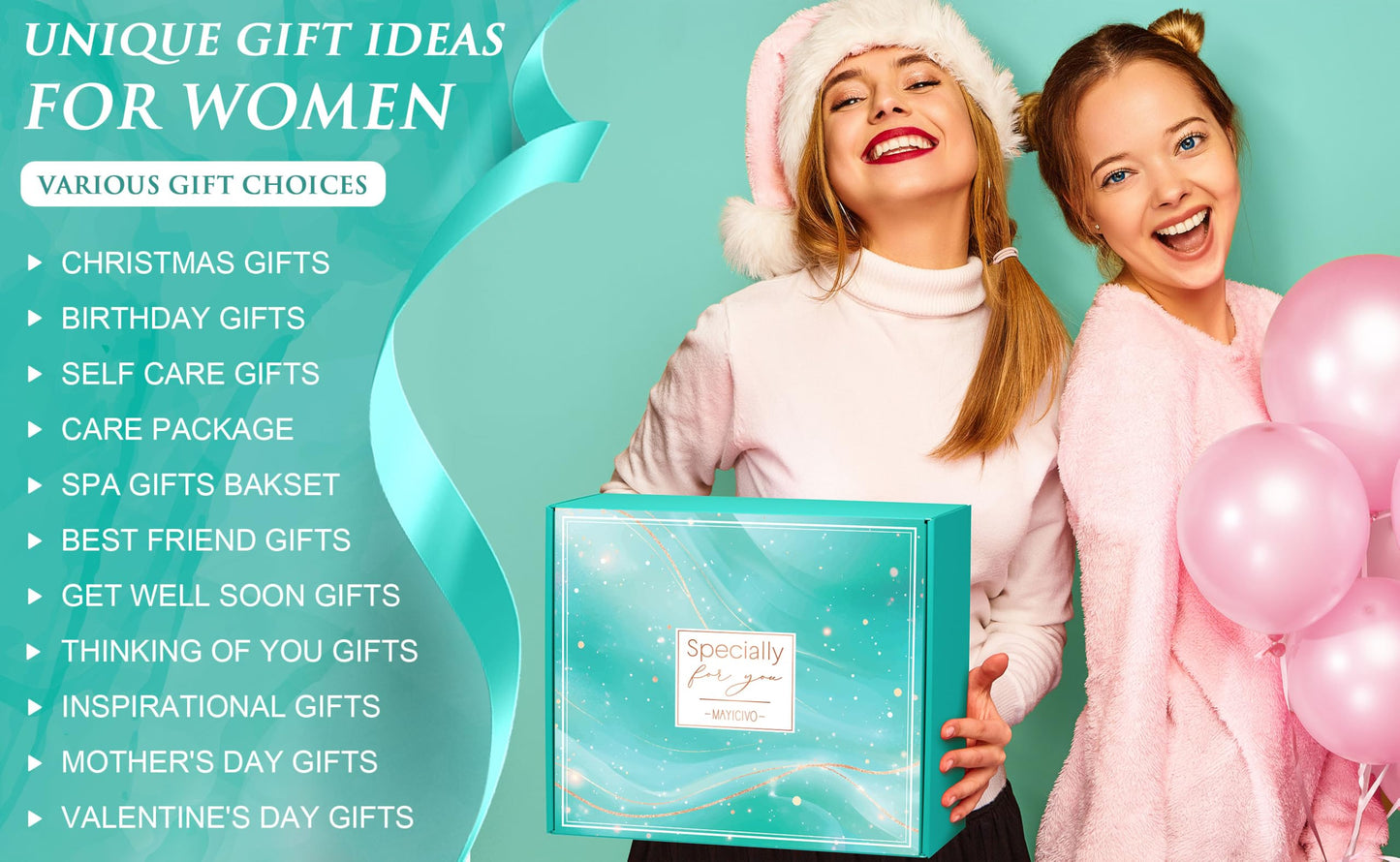 Mothers Day Birthday Gifts for Women, Self Care Get Well Soon Gift Baskets for Women, Ocean Relaxing Spa Gift Care Package with Blanket, Unique Gifts Basket for Mom Her Wife Girlfriend Friend Sister